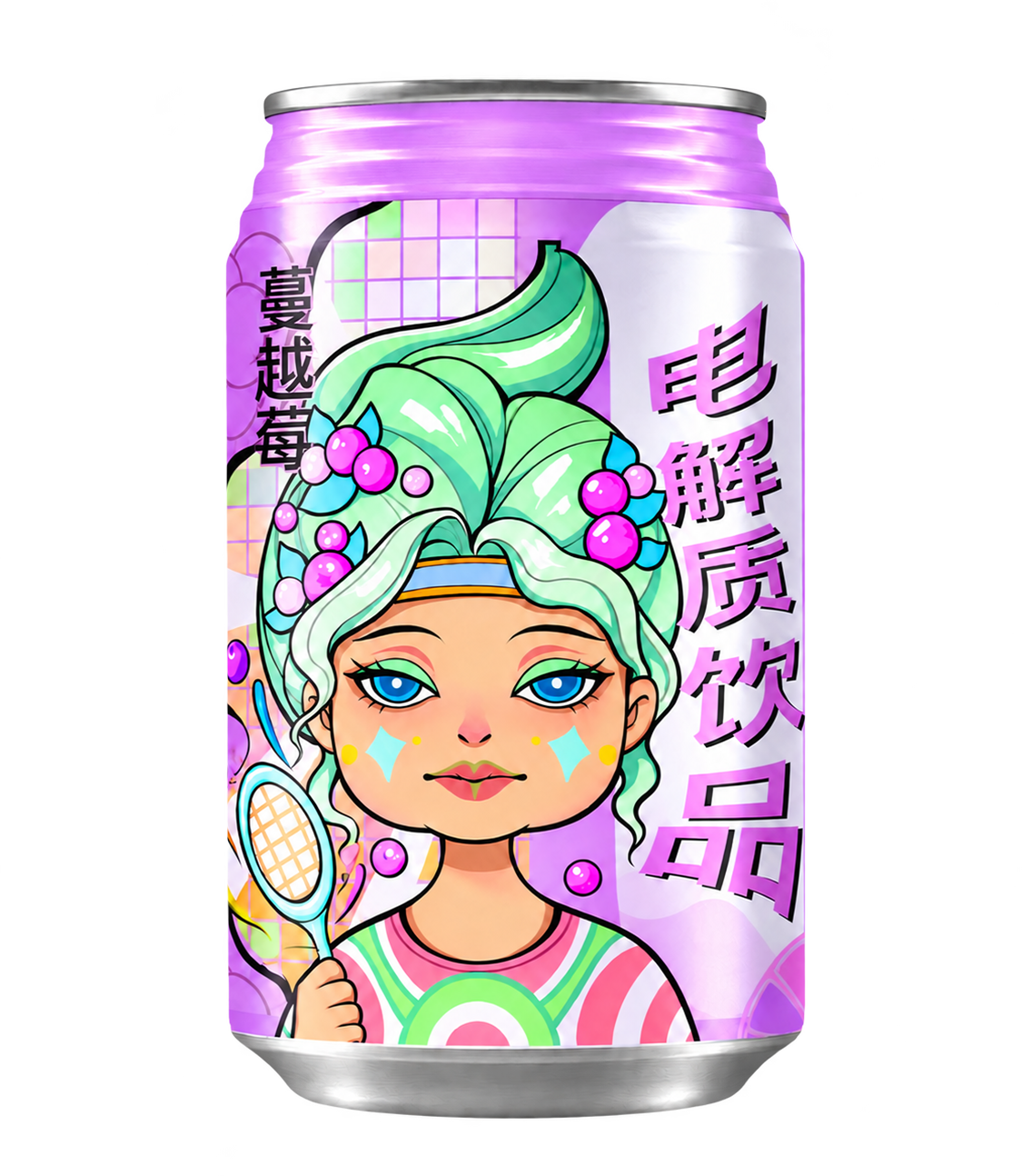 蔓越莓味紫色易拉罐